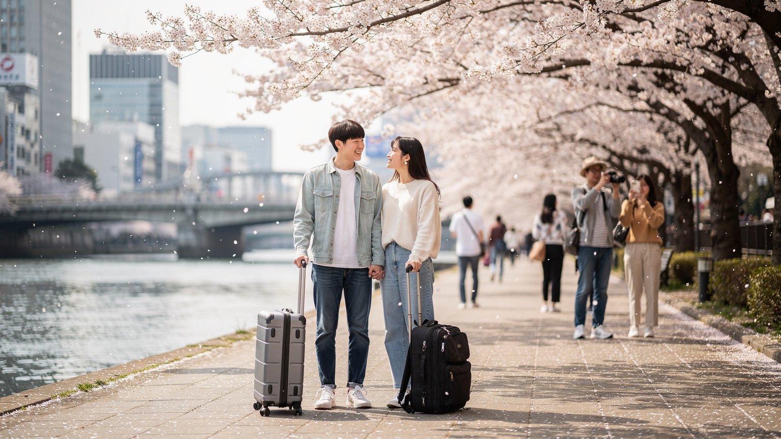 일본 여행 시기 · 봄(3~5월), 벚꽃을 보러 가는 여행 · 일본 여행 시기 중 가장 인기가 많은 계절은 역시 봄이에요. 3월 말부터 4월 초 사이 벚꽃이 절정을 이루는데, 지역에 따라 개화 시기가 조금씩 다르다는 점을 알고 계셔야 해요. 오키나와나 규슈 남부는 3월 중순부터 피기 시작하고, 도쿄와 오사카는 3월 말~4월 초, 홋카이도는 4월 말~5월 초가 되어야 벚꽃을 볼 수 있