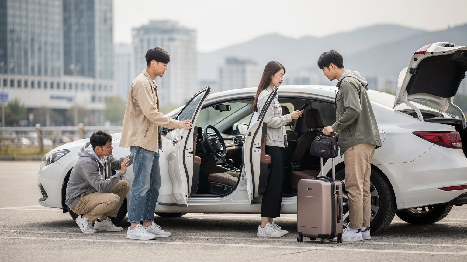 렌터카 예약 전 확인해야 할 네 가지 체크리스트 인포그래픽
