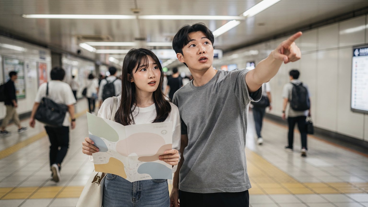 오사카 도톤보리 · 도톤보리 가는 법: 어느 역, 어느 출구로 나가야 할까요? · 도톤보리는 지하철 미도스지선·센니치마에선·요츠바시선이 모이는 난바(なんば)역 에서 걸어서 5분 내외로 도착할 수 있습니다. 역이 워낙 크고 출구가 많아서 처음 가시는 분들은 방향을 잃기 쉬운데, 가장 헷갈리지 않는 방법은 난바역 도착 후 안내판에서 '도톤보리(道頓堀)' 또는 '에비스바시(戎橋)' 표기를 따라가는 것입니다.