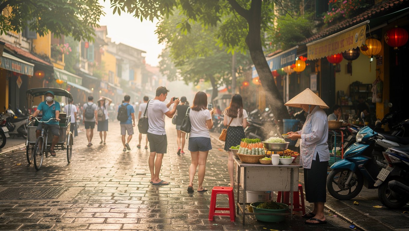 Old Quarter Food Tour with Train Street Visit Option 상품