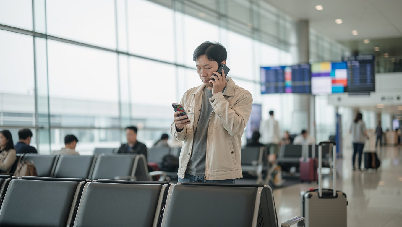 출발 전 전화나 스마트폰으로 항공편 운항 상태를 미리 확인해야 한다