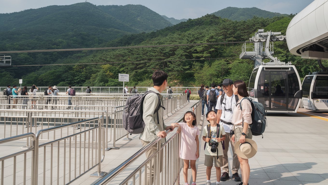 체력과 일정에 맞춰 케이블카로 편하게 오르는 선택