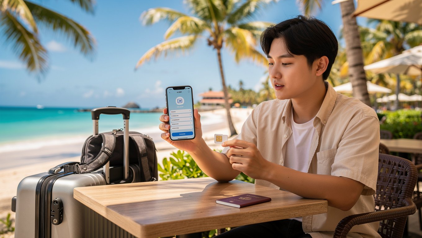 괌 이심 eSIM 도코모 매일 500MB 무제한 1일 유심사 알림톡