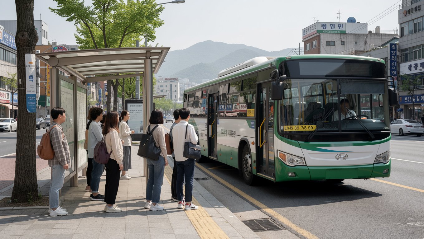 춘천에서 버스를 이용하는 전반적인 상황을 한눈에 보여줌