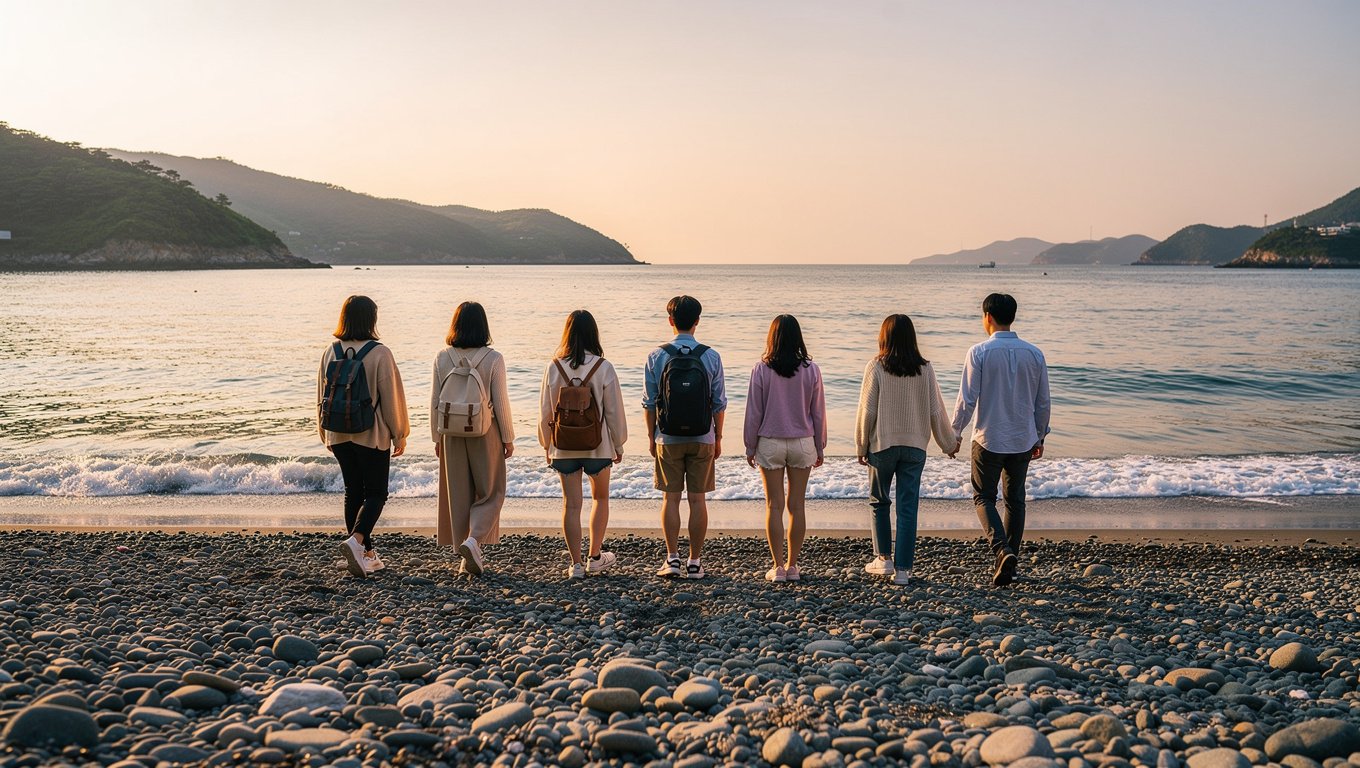 친구들과 함께 떠나는 구조라 해변 여행의 전체적인 분위기