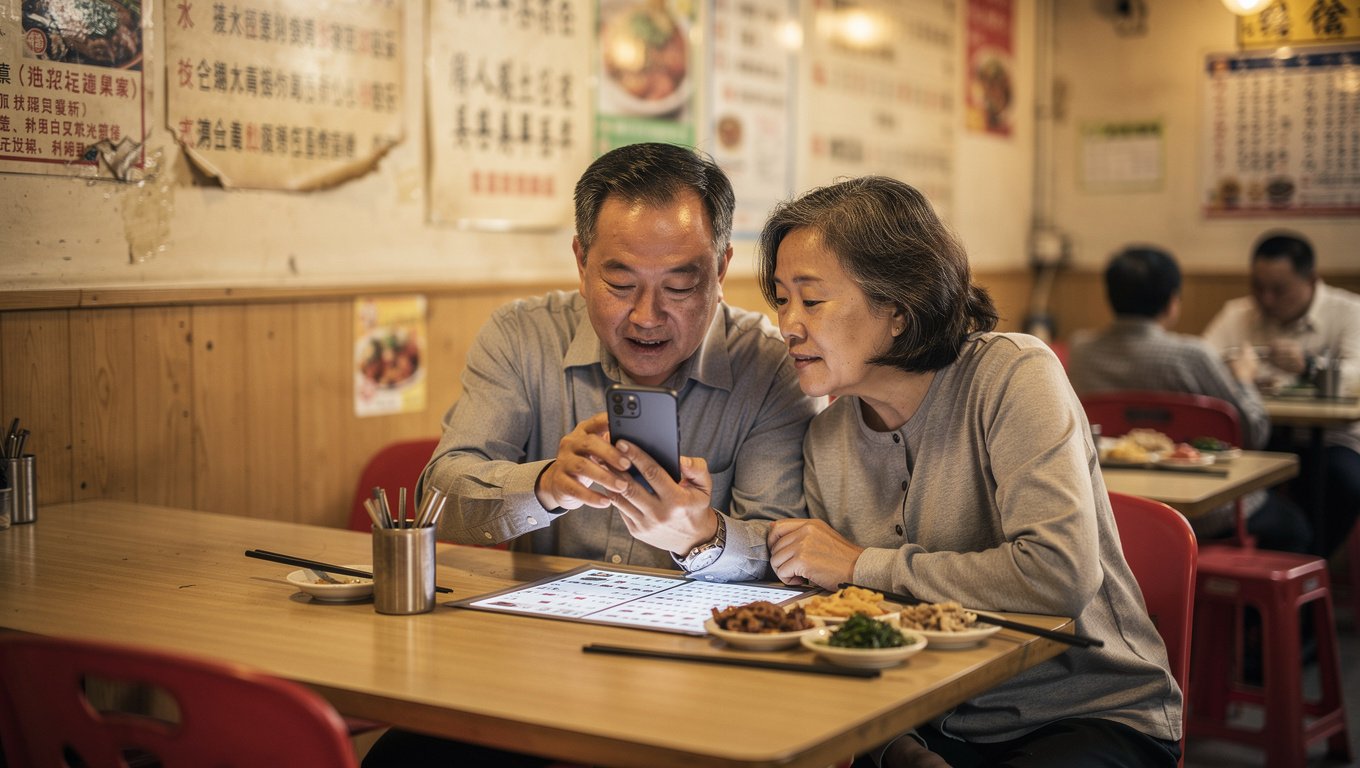 번역 앱과 모바일 결제로 언어 장벽 없이 편하게 식사할 수 있다